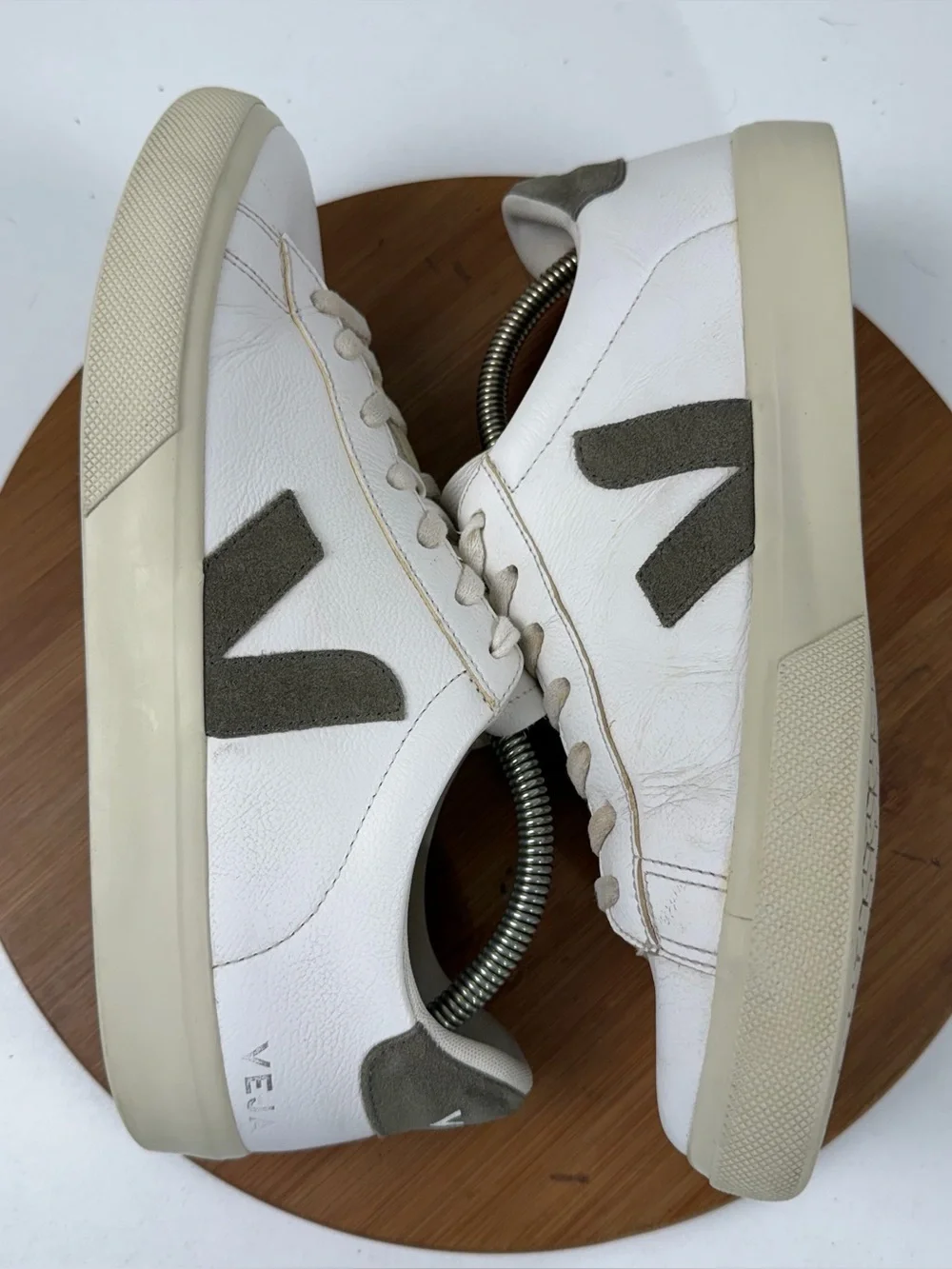 Veja Campo “White Khaki” Leather Sneakers